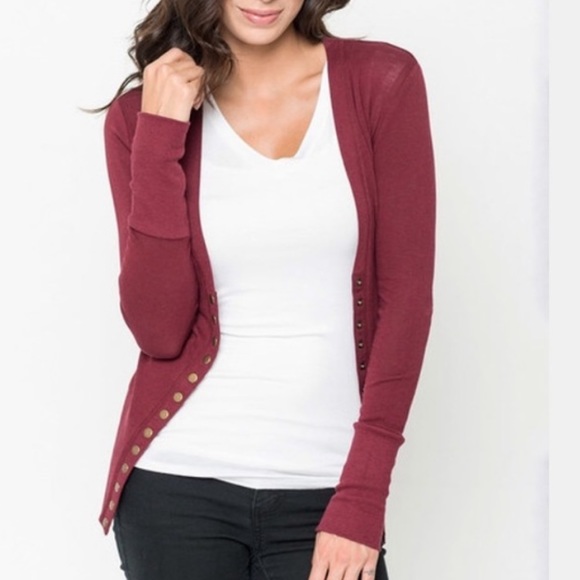 PERFECT CARDIGAN SNAP BUTTON CARDIGAN - Picture 2 of 3